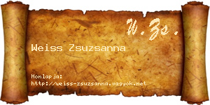 Weiss Zsuzsanna névjegykártya